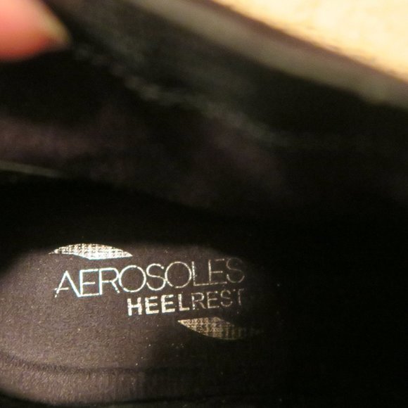 AEROSOLES Black Wedge Booties - Picture 7 of 8